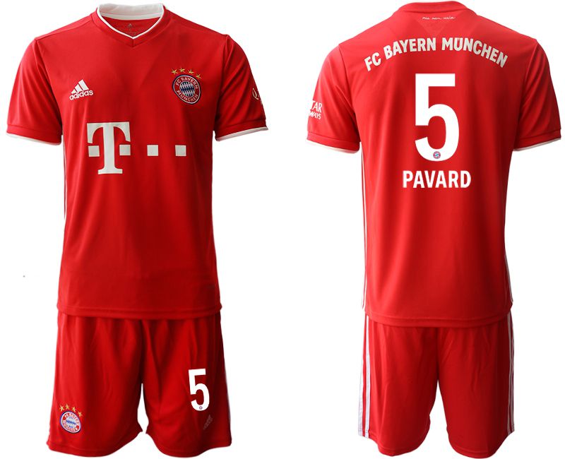 Men 2020-2021 club Bayern Munich home #5 red Soccer Jerseys